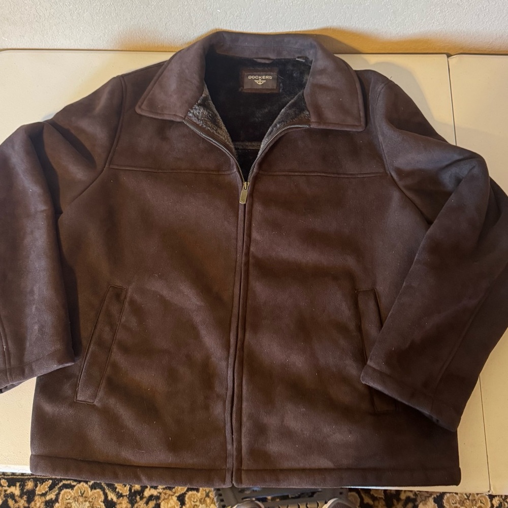 Dockers Men's Brown Zip-Front Jacket